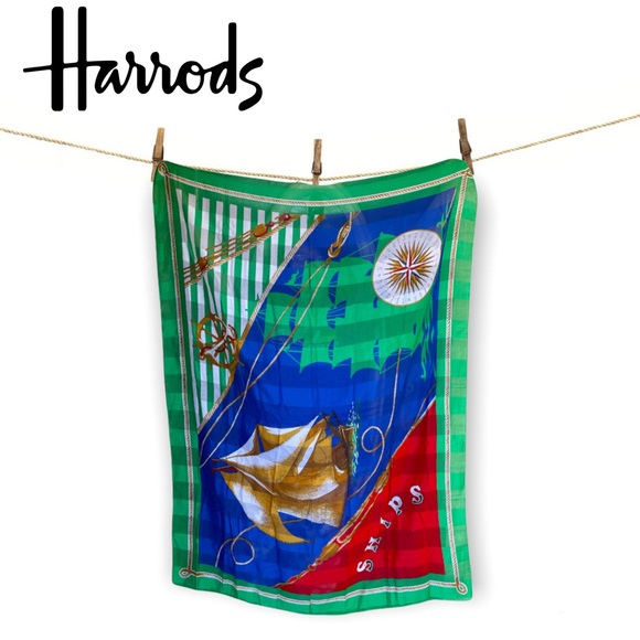 Harrods of London Ships Oversized Scarf